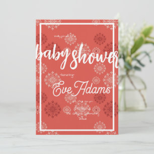 Red Fireworks Baby Shower Invitation