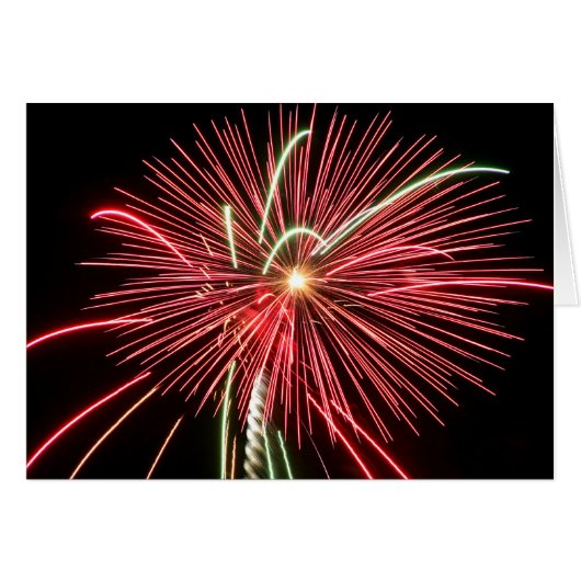 Red Fireworks Cards (Front Horizontal)