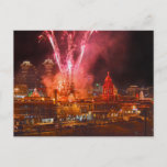 Red Fireworks over The Plaza, Kansas City  Postcard