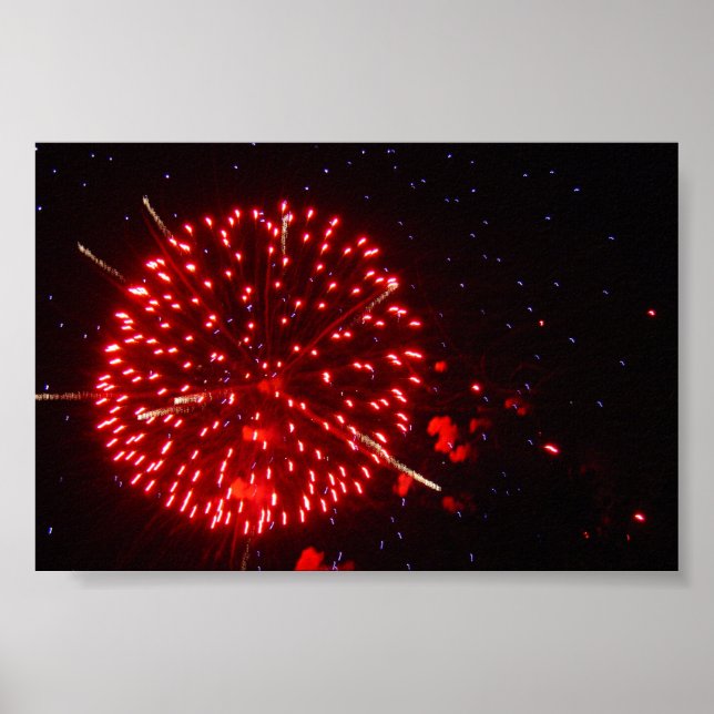 Red Fireworks Poster (Front)