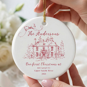Red First Home Christmas Ornament