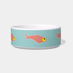 Red Fish Cat Bowl