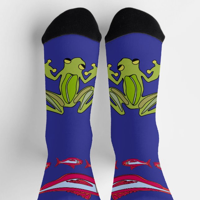 Red Fish@Frog Crew Socks (Top)