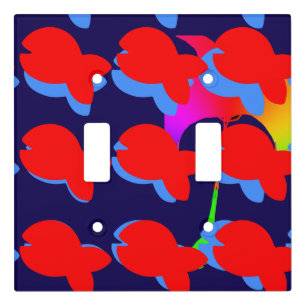 Red Fish Kids  Light Switch Cover