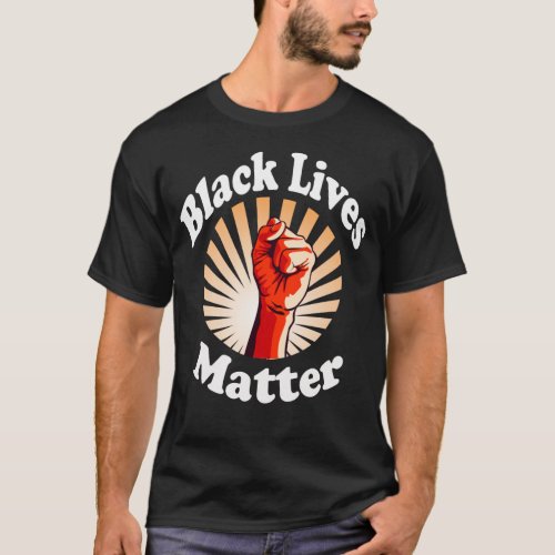 Red Fist Black Lives Matter BLM T_Shirt