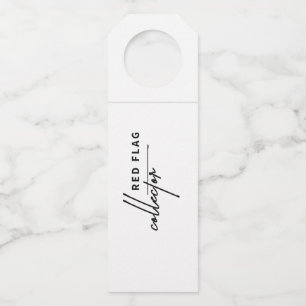 Red Flag – Drink with Caution Bottle Hanger Tag