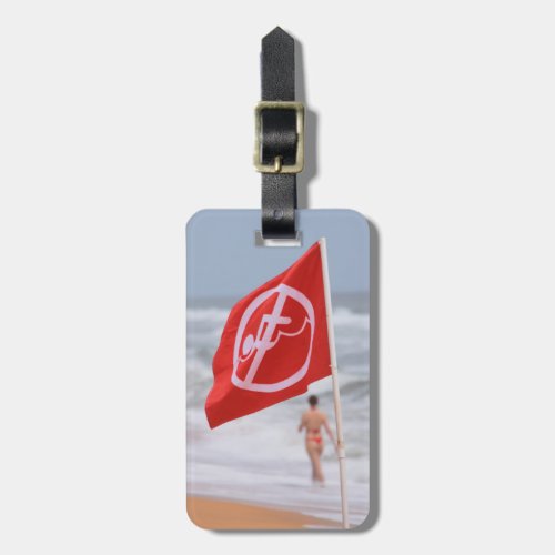 Red Flag on the Beach  __  Florida  Luggage Tag