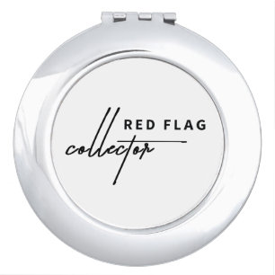 Red Flag – Reflect on the Signs Compact Mirror