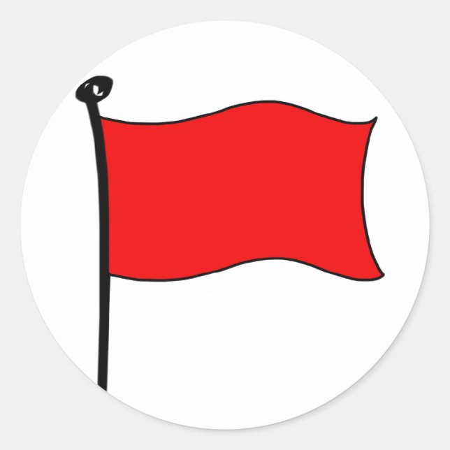 Red Flag: stickers (large) (Front)