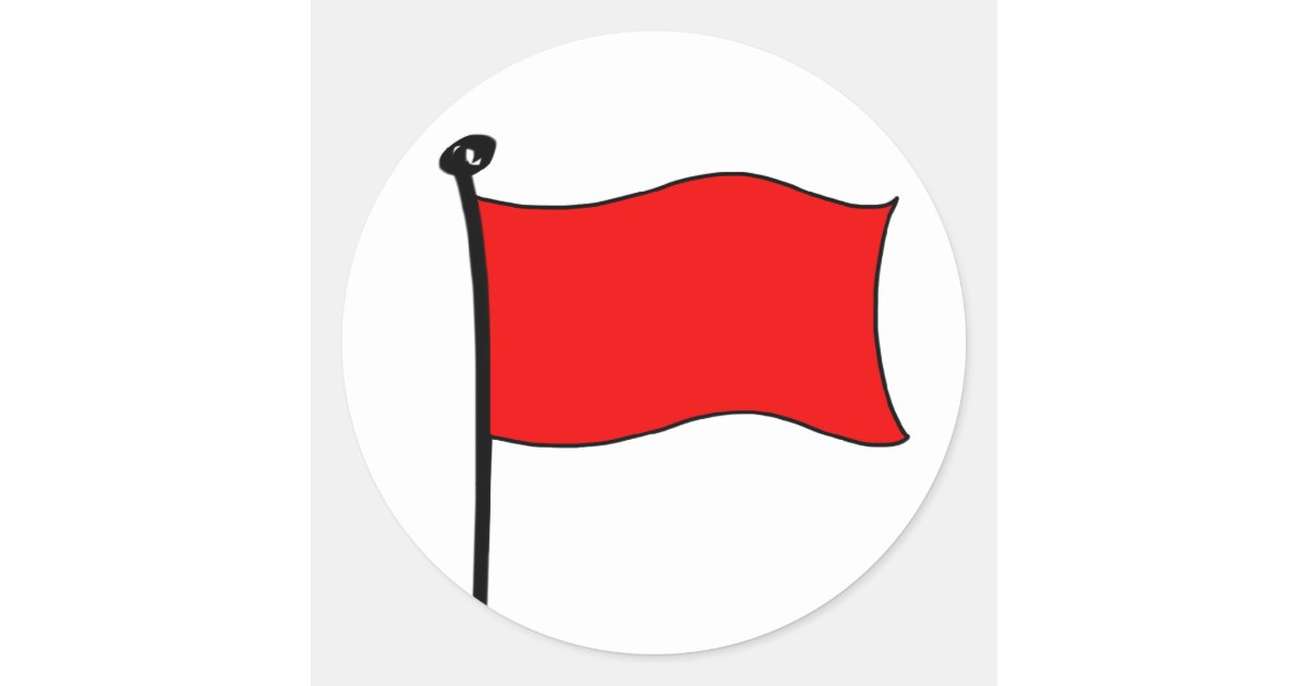 Red Flag: stickers (small) | Zazzle