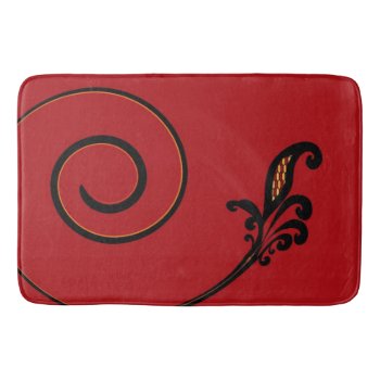 Red Flair Bathmat by BaileysByDesign at Zazzle