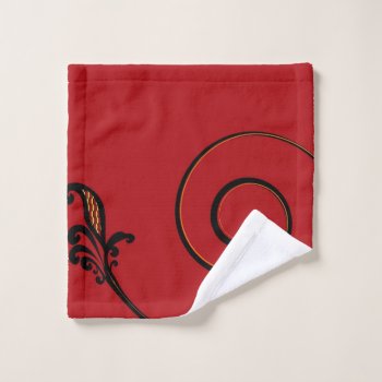 Red Flair Bathroom Set by BaileysByDesign at Zazzle