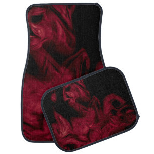 Red flame car floor mat