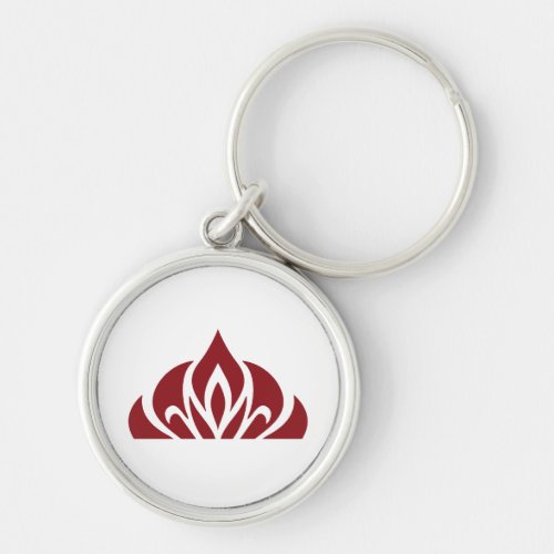 red flame logo on keychain
