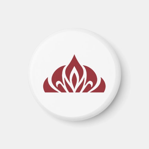 red flame logo on magnet