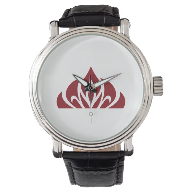 red flame logo on watch (Front)