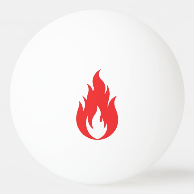 Red flame ping pong ball (Front)