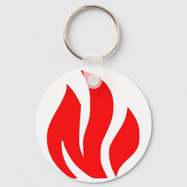 Red Flame sign Keychain (Front)