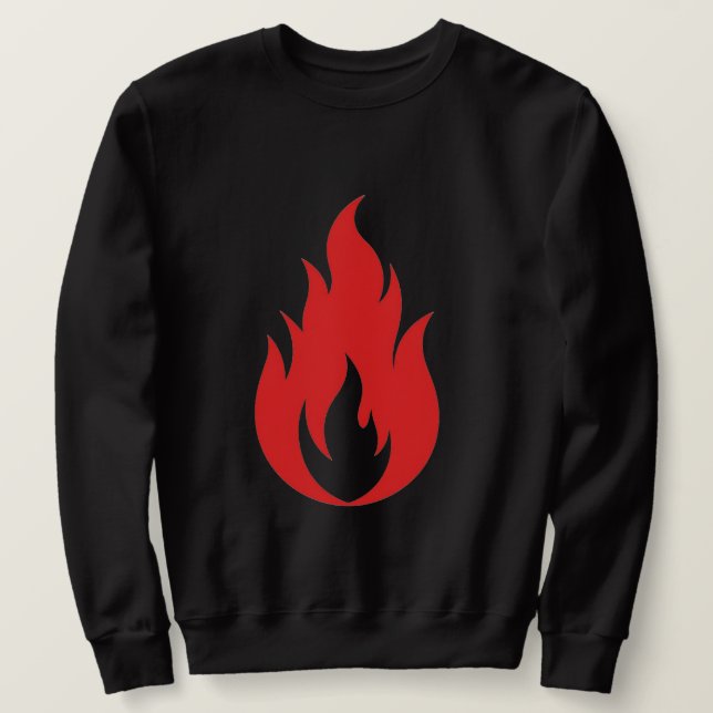 Red flame sweatshirt (Design Front)