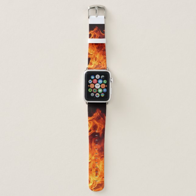 Red Flames Apple Watch Band (Front)
