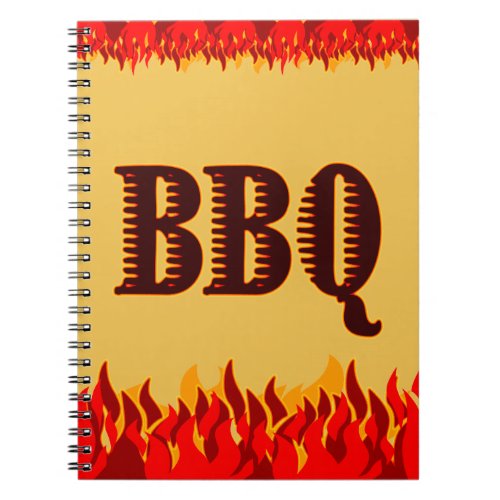 Red Flames BBQ Recipe Notebook