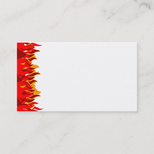 Customizable Red Flames Business Card Template