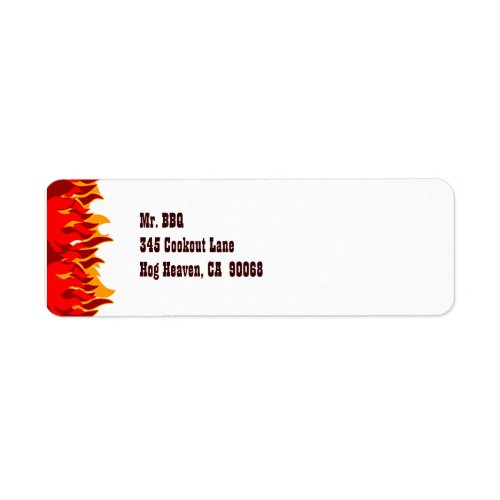 Red Flames Custom Return Address Labels