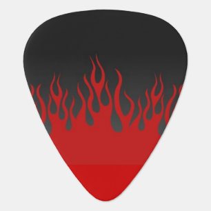 RED FLAMES GUITAR PICK