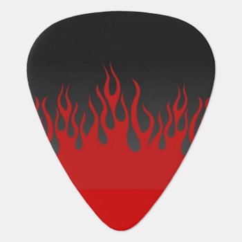 Red Flames Guitar Pick by HeavyMetalHitman at Zazzle