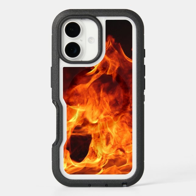 Red Flames Otterbox iPhone Case (Back)