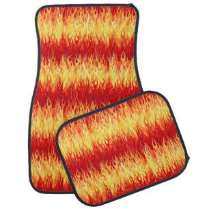 Red Flames Pattern – Hot Rod Car Floor Mat
