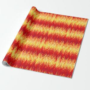 Red Flames Wrapping Paper