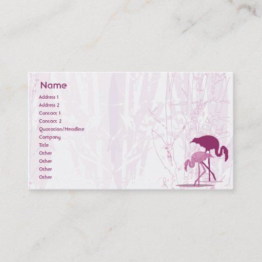 Customizable Red Flamingo - Business Business Card Templates