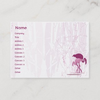 Red Flamingo - Chubby Business Card by ZazzleProfileCards at Zazzle
