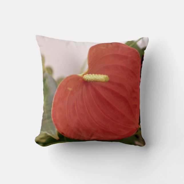 Red Flamingo Flower Cushion (Front)
