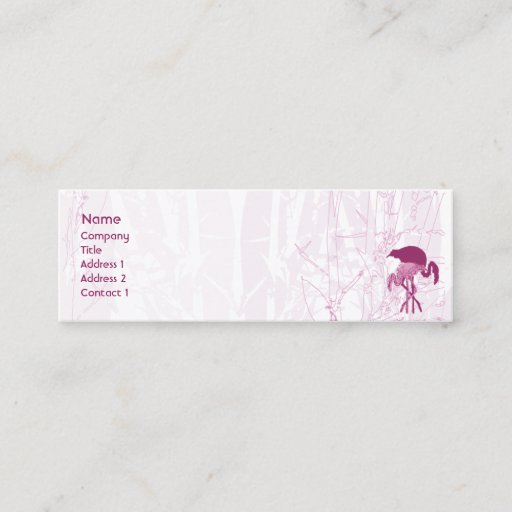 Customizable Red Flamingo - Skinny Business Card Templates