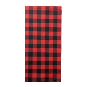 Red Flannel Buffalo Check Pattern Cloth Napkin
