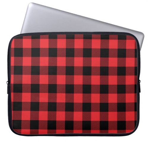 Red Flannel Buffalo Check Pattern Laptop Sleeve