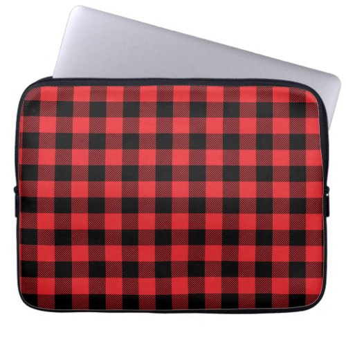 Red Flannel Buffalo Check Pattern Laptop Sleeve