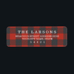 Red Flannel Label<br><div class="desc">Rustic red and black country plaid design that can be personalized with your name and return address.</div>