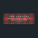 Red Flannel Label<br><div class="desc">Rustic red and black country plaid design that can be personalized with your name and return address.</div>