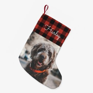 Red Flannel Small Christmas Stocking