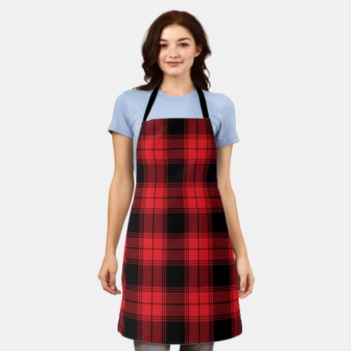 Red Flannel Tartan Pattern Apron