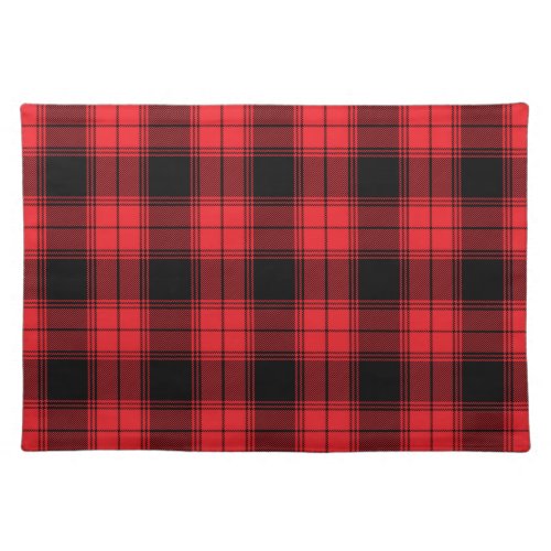 Red Flannel Tartan Pattern Cloth Placemat