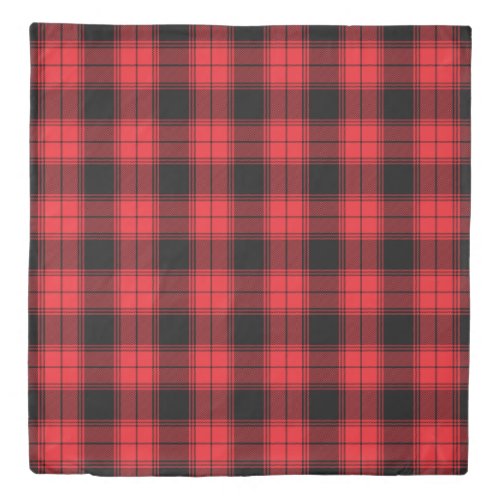 Red Flannel Tartan Pattern Duvet Cover