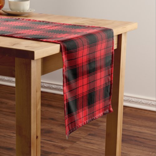 Red Flannel Tartan Pattern Medium Table Runner