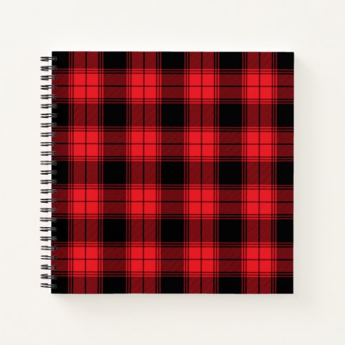Red Flannel Tartan Pattern Notebook