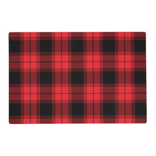 Red Flannel Tartan Pattern Placemat