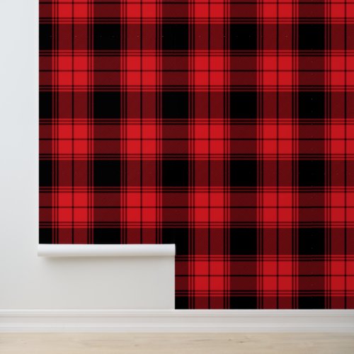 Red Flannel Tartan Pattern Wallpaper