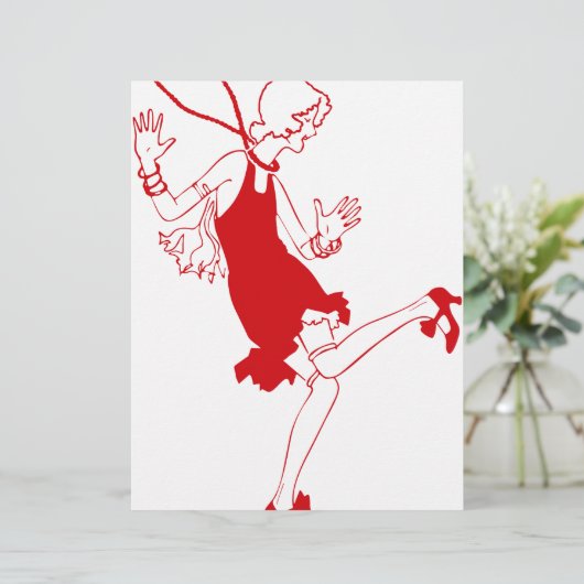 red flapper girl (Standing Front)